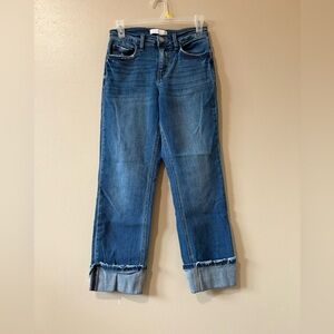 Vervet Susan High Rise Cuffed Straight Jeans size 25